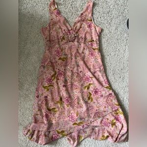 Vintage DJ Summers Womens Pink Floral Cottage Core Dress- US 18